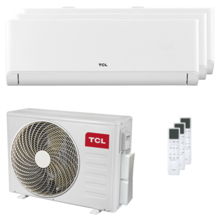 condizionatore tcl breezein p5 trial split 9000+9000+12000 btu inverter a++ wifi unità esterna 7.9 kw 