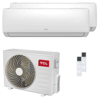 condizionatore tcl elite f2 dual split 12000+12000 btu inverter a++ wifi unità esterna 5.1 kw 
