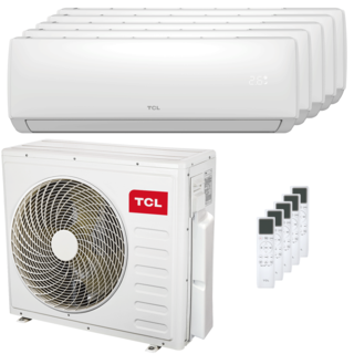 condizionatore tcl elite f2 penta split 9000+9000+9000+9000+9000 btu inverter a++ wifi unità esterna 12.2 kw 