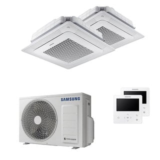 condizionatore samsung cassetta windfree 4 vie dual split 12000+12000 btu inverter a+++ unità esterna 5,0 kw