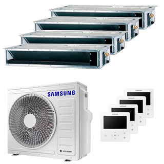 condizionatore samsung canalizzabile quadri split 9000+9000+9000+12000 btu inverter a++ unità esterna 8 kw