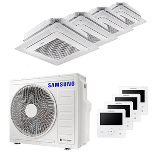 condizionatore samsung cassetta windfree 4 vie quadri split 7000+7000+7000+9000 btu inverter a++ unità esterna 8,0 kw