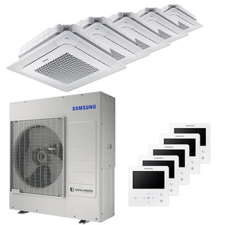 condizionatore samsung cassetta windfree 4 vie penta split 7000+7000+12000+12000+12000 btu inverter a++ unità esterna 10,0 kw