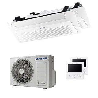 condizionatore samsung cassetta windfree 1 via dual split 9000+12000 btu inverter a+++ unità esterna 4,0 kw