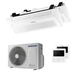 condizionatore samsung cassetta windfree 1 via dual split 12000+12000 btu inverter a+++ unità esterna 5,0 kw