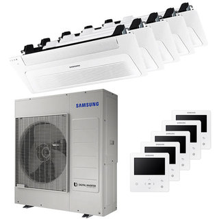 condizionatore samsung cassetta windfree 1 via penta split 9000+12000+12000+12000+12000 btu inverter a++ unità esterna 10,0 kw