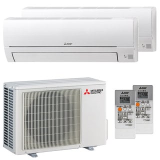 condizionatore mitsubishi electric msz-hr dual split 9000+12000 btu inverter a++ esterna 4,0 kw