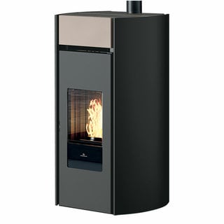 stufa a pellet edilkamin myrna q plus cipria 12 kw aria canalizzata wifi