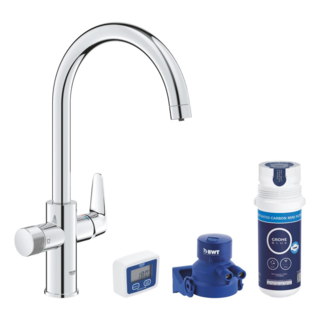 depuratore acqua grohe blue pure startcurve kit miscelatore lavello cucina + filtro