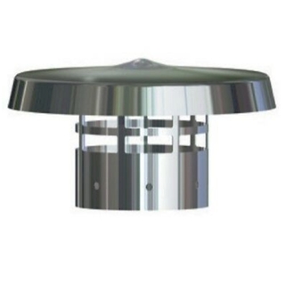 cappello cinese per scarico fumi caldaia a condensazione diam. 80 mm. inox