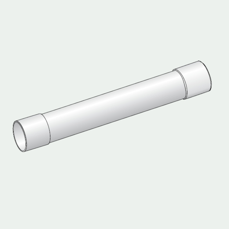 tubo doppio bicchiere ø 35 mm - lunghezza 0,50 m f/f (bianco)