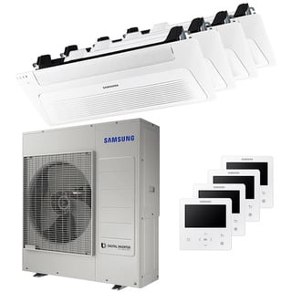 condizionatore samsung cassetta windfree 1 via quadri split 9000+12000+12000+12000 btu inverter a++ unità esterna 10,0 kw