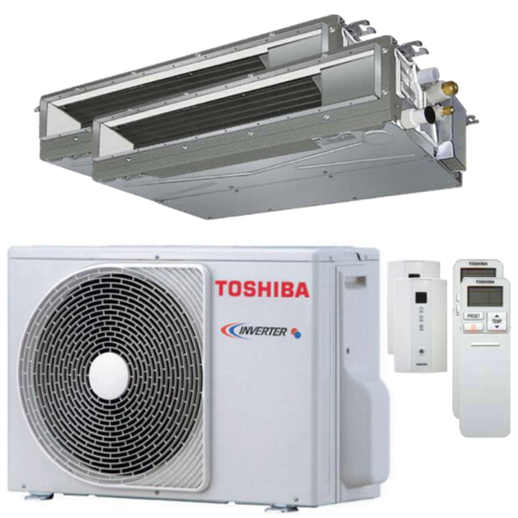 Condizionatore Toshiba Canalizzabile U2 Dual Split 900012000 Btu Inverter A Unità Esterna 40 0330
