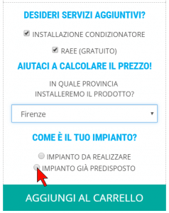 scheda prodotto selezione tipo impianto 238x300