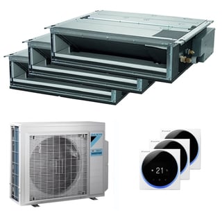 condizionatore daikin canalizzabile mini sky fdxm-f9 trial split 9000+12000+18000 btu inverter a++ esterna 9 kw