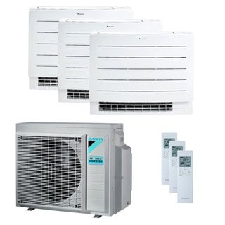 condizionatore daikin perfera floor trial split 7000+12000+12000 btu inverter a+++ wifi unità esterna 5,2 kw