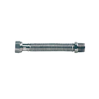 tubo flessibile estensibile 1/2" x 3/4" m/f acciaio nudo per acqua